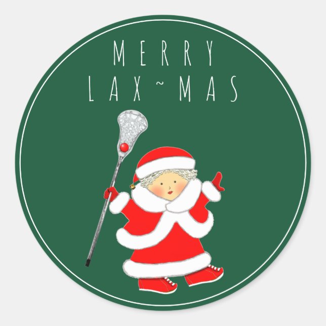 Adesivo Meninas Lacrosse Férias de Natal (Frente)
