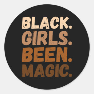 Adesivo Meninas Negras Foram Melanin Mágico Afro-Americana