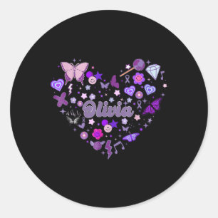 Adesivo Meninas Olivia Primeiro Nome Personalizou Groovy 8