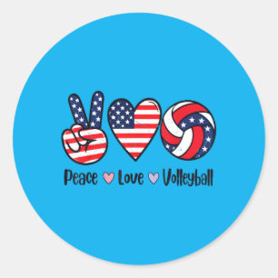 Adesivo Meninas Paz Amor Volei 4 de Julho Americano