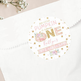 Adesivo Meninas Pequenas Abóboras 1º Aniversário