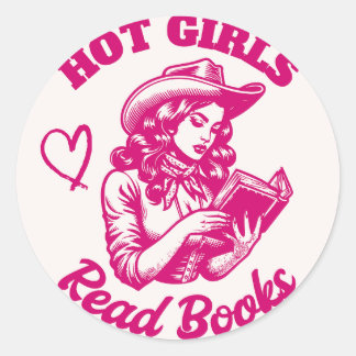 Adesivo Meninas Quentes Lem Livros Olhando Livro Rosa Ao L