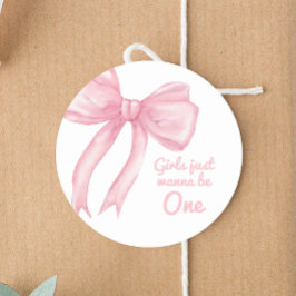 Adesivo Meninas Querem Ser Um Laço Rosa Coquette Aniversár