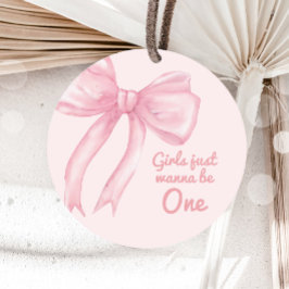 Adesivo Meninas Querem Ser Um Laço Rosa Coquette Aniversár