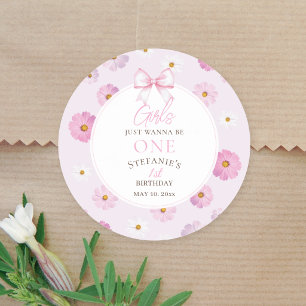 Adesivo Meninas Querem Ser Uma Floral Chique Um Aniversári