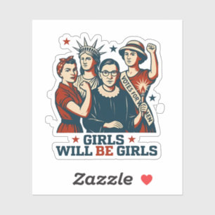 Adesivo Meninas Serão Feministas Mulheres Empoderadas