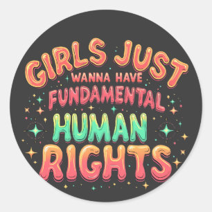 Adesivo Meninas só querem ter igualdade humana fundamental