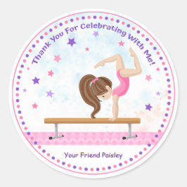 Adesivo Meninas Tumbling Birthday Favorecem ginástica