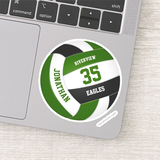 Adesivo Meninas verde seleção negra cores voleibol (Detalhe)