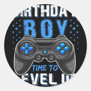 Adesivo Menino Aniversariante Gamer Subiu de Level - Clic