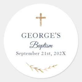 Adesivo Menino Batismo Personalizado elegante