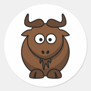 Adesivo Menino bonito do Gnu dos desenhos animados do