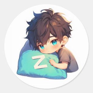 Adesivo Menino de Anime com a Letra Z