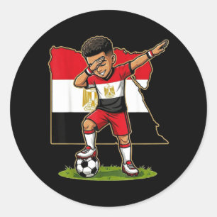 Adesivo Menino do Egito com Camisa do Egito de Futebol Dab