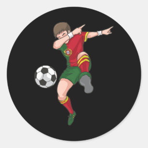 Adesivo Menino do Futebol a Dabbing Camisola de Futebol de