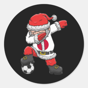 Adesivo Menino do Futebol Dabbing Papai Noel Natal Japão F