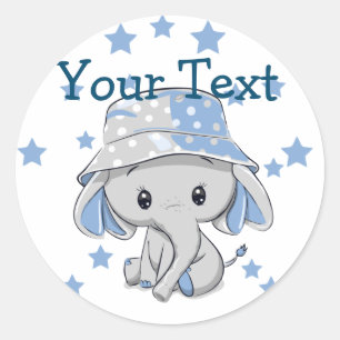 Adesivo Menino Elefante Bonito