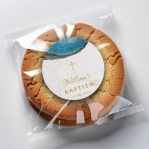 Menino Geodo Azul Batismo Mármore Branco Cruz Dour