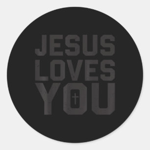 Adesivo Menino Jesus Te Ama Homens Cristãos Minimalistas J