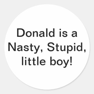 Adesivo Menino mau e estúpido Trump Hankamer Artjunkhaus