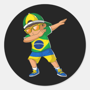 Adesivo Menino Metade Brasileiro Metade Ucraniano Brasil U