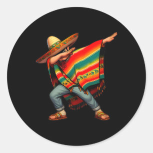 Adesivo Menino Mexicano Dabando Poncho Cinco De Mayo 4