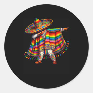 Adesivo Menino mexicano fazendo dab com poncho cinco de ma