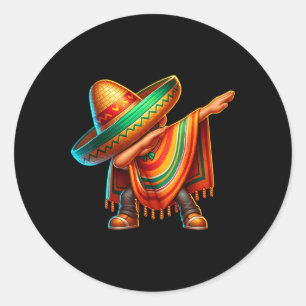 Adesivo Menino Mexicano Fazendo Dabbing com Poncho Cinco D