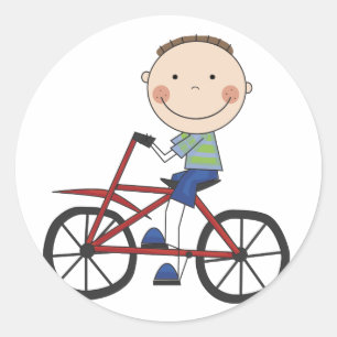 Adesivo Menino no camiseta e nos presentes da bicicleta