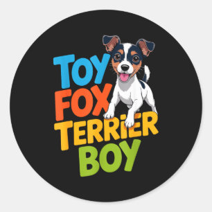 Adesivo Menino terrier raposa brinquedo cartoon pequeno pe