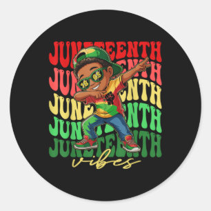 Adesivo Meninos Dabbing Black King Melanin Juneteten Vibes