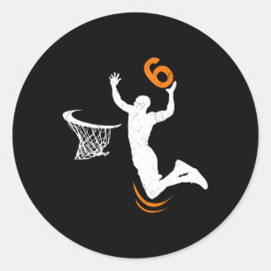 Adesivo Meninos de 6 Bysketbyll Dunk, 6 anos