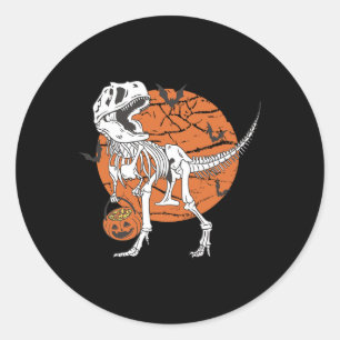 Adesivo Meninos de Halloween Dinossauro Esqueleto T Rex Ab