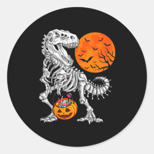 Adesivo Meninos de Halloween Dinossauro Esqueleto T Rex Y