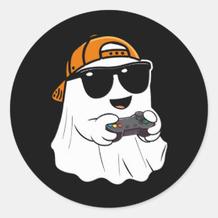 Adesivo Meninos do Halloween Crianças Fantasmas Gamer Asca