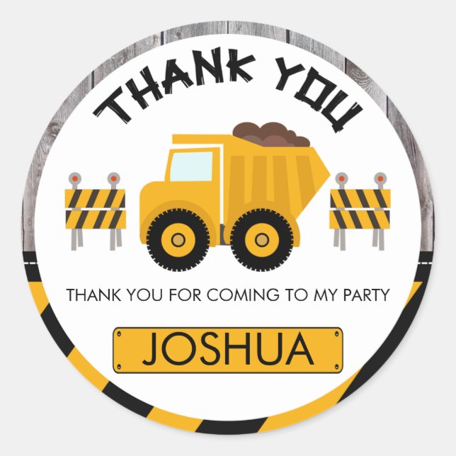 Adesivo Meninos Em Construção Aniversário Favor Vinheta (Frente)