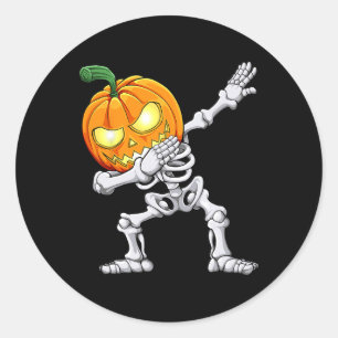 Adesivo Meninos Halloween Dabbing Skeleton Assustador Jack