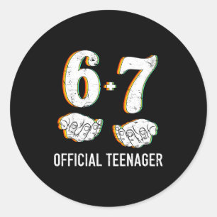Adesivo Meninos Meninas Adolescentes de 6+7 Anos de Idade