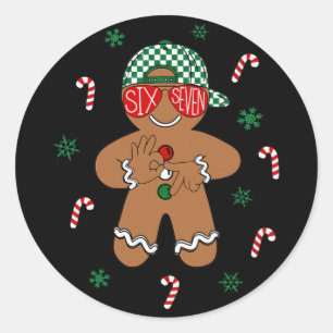 Adesivo Meninos Natal Masculino 6 7 Biscoito Engraçado Mem