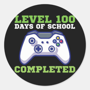 Adesivo Meninos Nível 100 Dias De Escola Concluídos