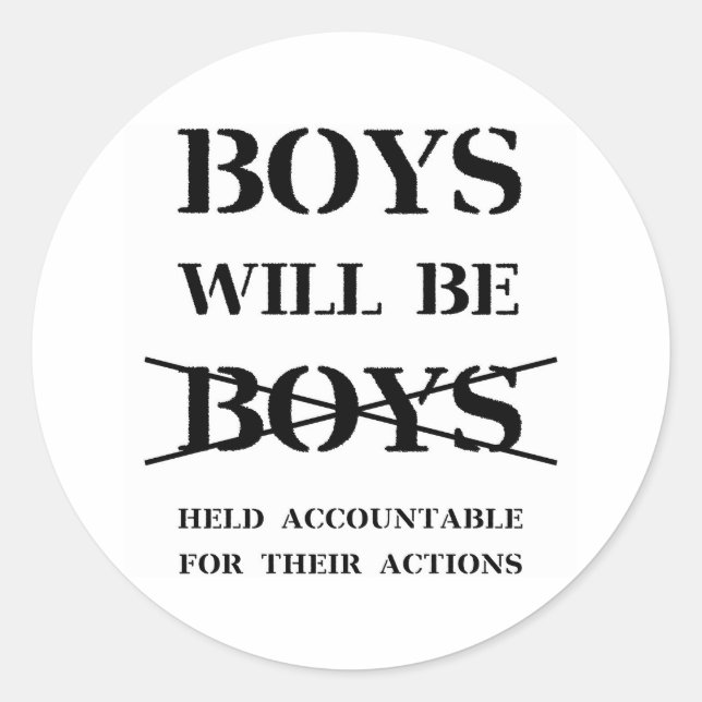 Adesivo Meninos serão Boys Sticker (sem maldição) (Frente)