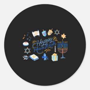 Adesivo Menorá Engraçada Hanukkah 2025 Meowzel Chanukah Ju
