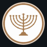 Adesivo Menorah<br><div class="desc">Este é um Menorah de bronze,  um símbolo tradicional judeu,  para Chanucá ou qualquer ocasião.</div>