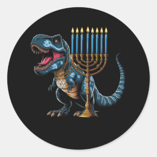 Adesivo Menorasaurus Rex Trex Dinossauro Hanukkah Menorah