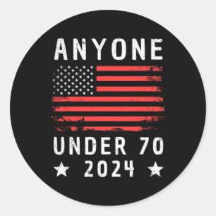 Adesivo Menos de 70 2024 Anti-Biden Anti Trump