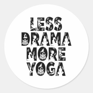 Adesivo Menos Drama Mais Yoga - Inspiração de Bem-Estar 