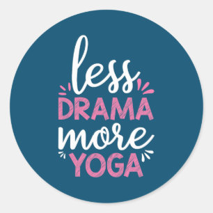 Adesivo Menos Drama Mais Yoga Karma Frases design