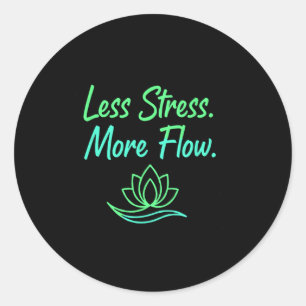 Adesivo Menos Estresse Mais Fluxo Yoga Meditação Mindfulne