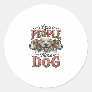 Adesivo Menos Pessoas Mais Cachorro Design de Amante de Ca