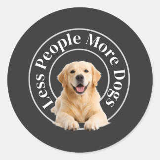 Adesivo Menos Pessoas, Mais Cães – Amante de Cães Minimali